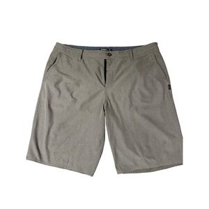 ONeill Hybrid Shorts Mens 38 Khaki Tan Heather Stretch Board Shorts Walk Shorts